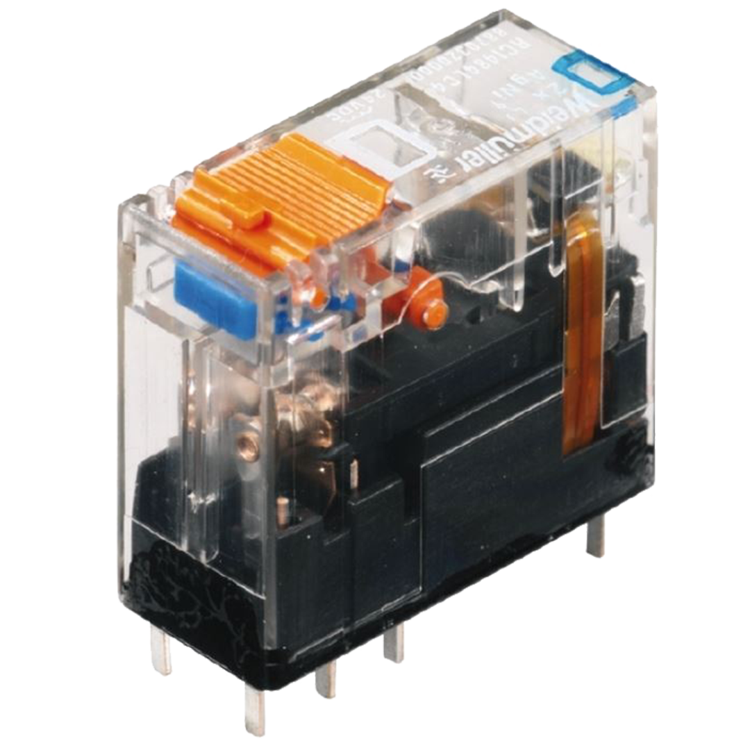 Weidmuller Relay, plug-in, transparent, 1 CO, 24VDC, 16A