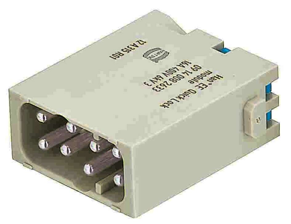 Harting Han 3A Insert, quick-lock 1.5mm², heavy duty, 3 contacts, female, 10A