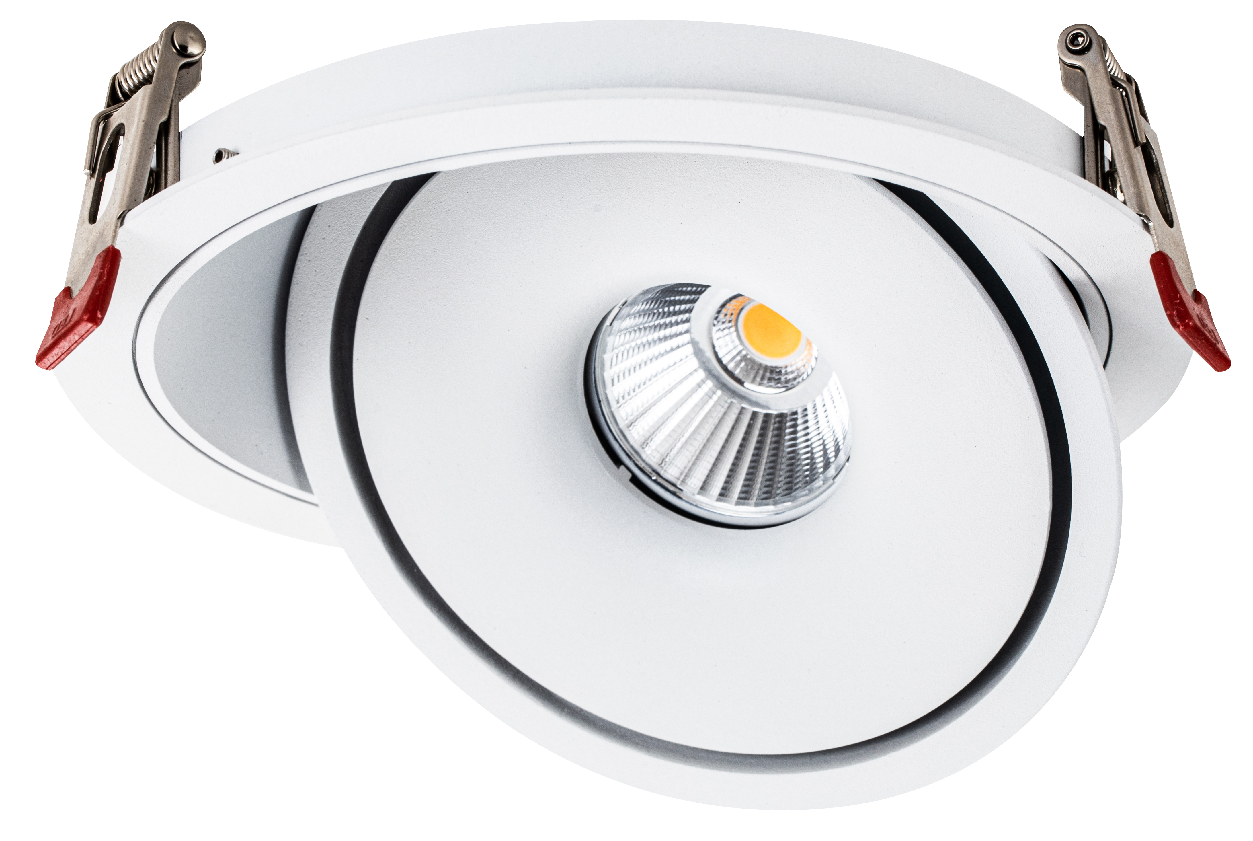 Downlight, round, fixed bayonet, white, 230V, 10W