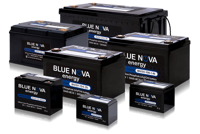 Blue Nova LiFePO4 battery, 1.3kWh, 13VDC, BT