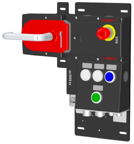 Euchner MGB-L1-APA-AG8A1-S1-R Guard locking module, spring, 3 p/buttons