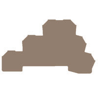 Weidmuller End plate, dark beige, 47.15 x 82.16 x 1.5mm
