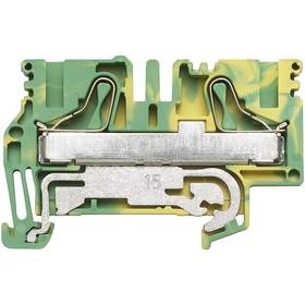 Weidmuller Feed-through terminal, gr/yell, 43.5 x 8.1mm