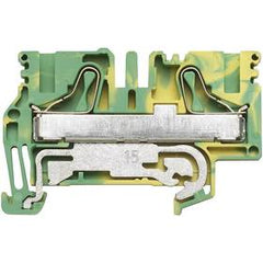 Weidmuller Feed-through terminal, gr/yell, 43.5 x 8.1mm