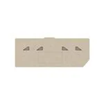 Weidmuller End plate, dark beige, 78.1 x 2.5mm