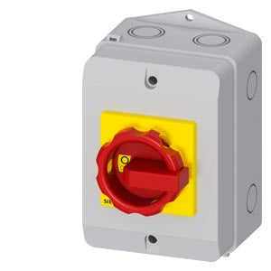 Siemens Sentron Switch disconnector 3LD, EMG off switch, 3- pole, 25A - 3LD2164-1GP53