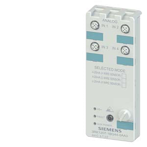 Siemens AS-i Compact module, K60 analog, 4AI, 4 - 20mA - 3RK1207-1BQ44-0AA3