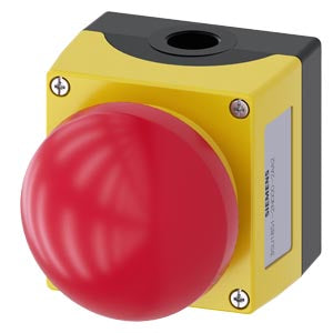 Siemens Enclosure, emergency stop palm p/button, red, 1NC+1NO - 3SU1851-2NG00-2AA2