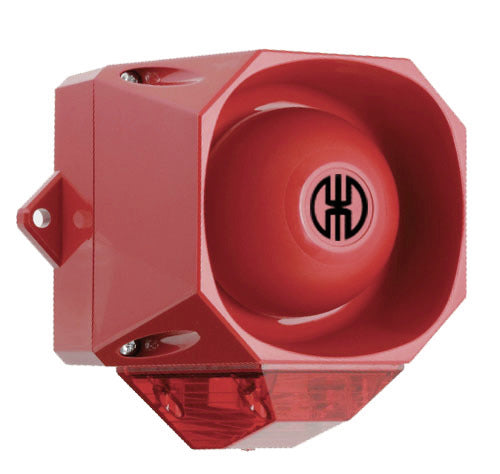 Werma Sounder, flash, wall mount, red, 32 tones, IP66, 9 - 60VDC