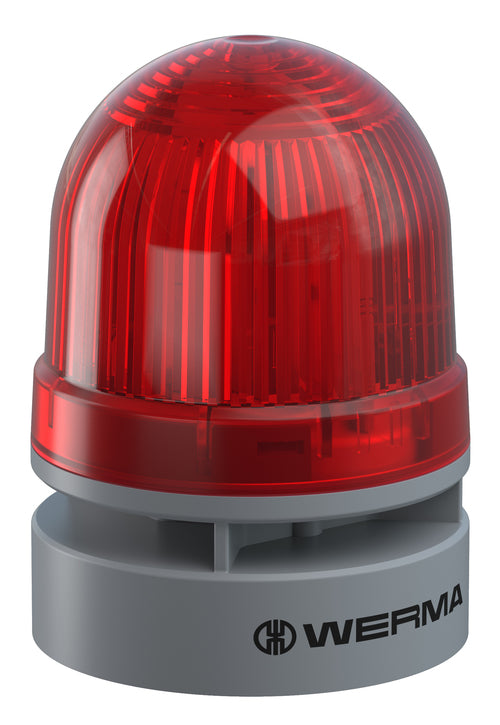Werma Mini Twinlight combi, red, 95dB, 24VAC/DC, 62 x 85mm