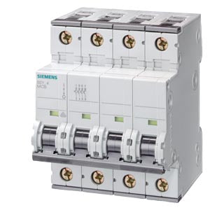 Siemens Miniature circuit breaker, C, 4-pole, 400V, 15kA, 63A - 5SY7463-7CC