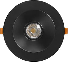 Downlight, round, anti-glare, black/gold, 230V, 10W