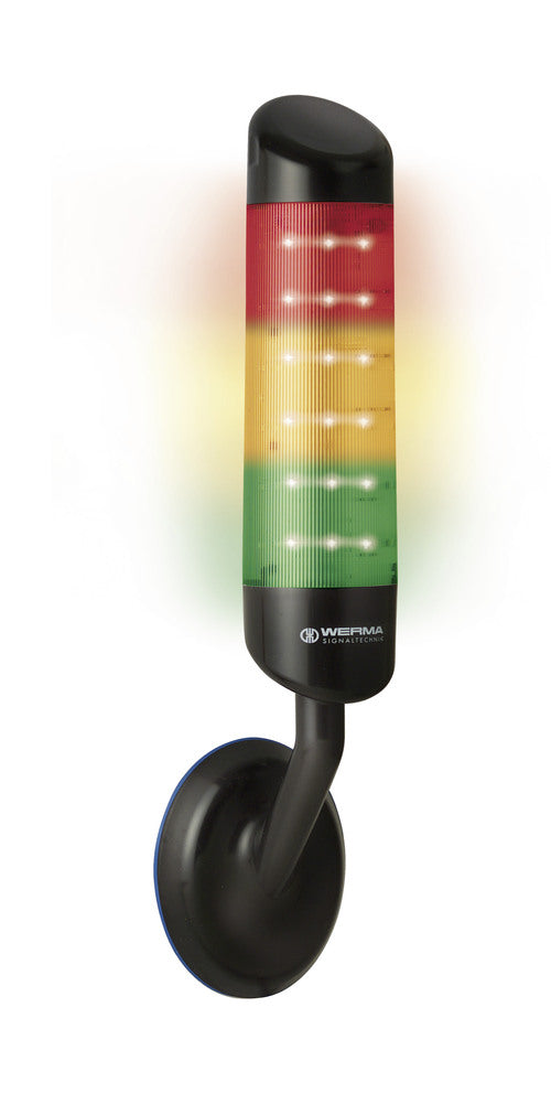 Werma Kompakt signal tower, red/yellow/green, 24VDC