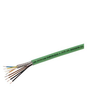 Siemens Industrial Ethernet hybrid cable, flexible, 2x2 + 4x0.34 - 6XV1870-2J