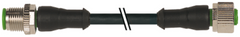 Murr M12, 5-pole, male, straight, A-coded, PVC, 5x0.34, yellow, 5m