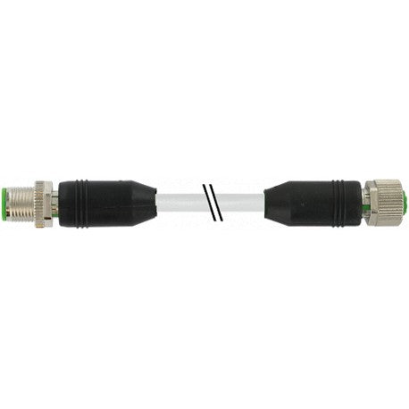 Murr M12 male 0° / M12 male 0°, X-code, 8-pole, shielded, 7m