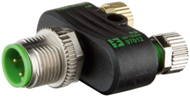 M12 male 0° / M12 female 0° A-cod. shielded