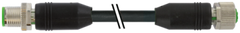 Murr M12 male 0° / M12 female 0° A-code, 8-pole, 10m