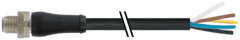 Murr M12 Power male 0Â°, L-code with cable, 5-pole, 10m