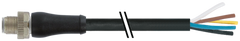 Murr M12 Power male 0Â°, L-code with cable, 5-pole, 15m