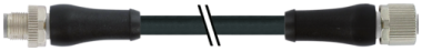 Murr M12 Power male 0Â°/ female 0Â°, L-code, 5-pole, 15m