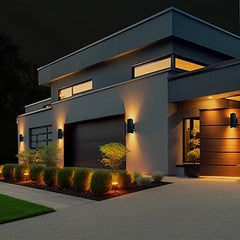 Up and down exterior wall fitting with aluminium body by Spazio