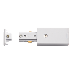 Spazio End cap for 3-wire slim track, white