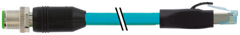 Murr M12 male 0°/ RJ45 male 0°, shielded, 8-pole, 5m