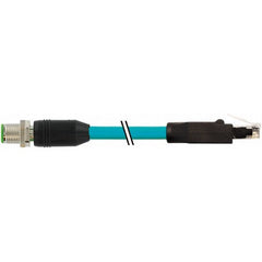 Murr M12 male 0°, A-coded, shielded, Cat5e, 8-pole, 600V