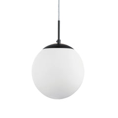 Globe Pendant, medium, opal/matt black, 2m