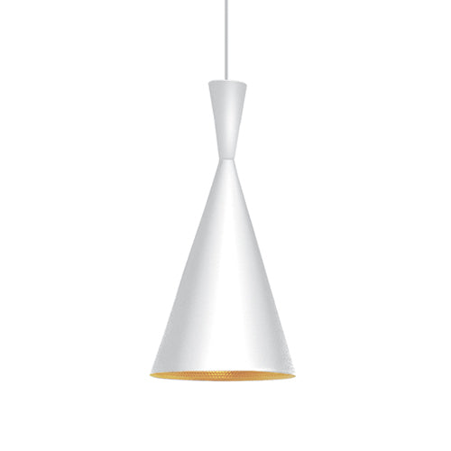 Miso 1 Pendant, white/gold, 3m - Spazio