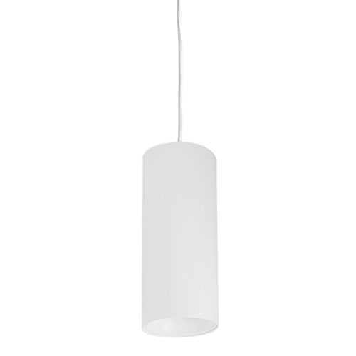 Spazio Solo round white pendant light with 1.8m suspension cord