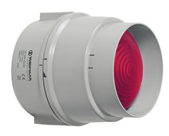 Werma permanent red beacon with 12-230VAC/DC voltage rating for industrial control panel installation