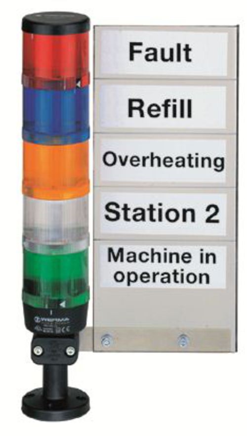 Werma Indication board, complete, white, 160 x 343mm