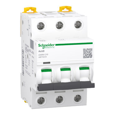 Schneider Miniature circuit-breaker, 3-pole, C-curve, 10A Schneider Electric