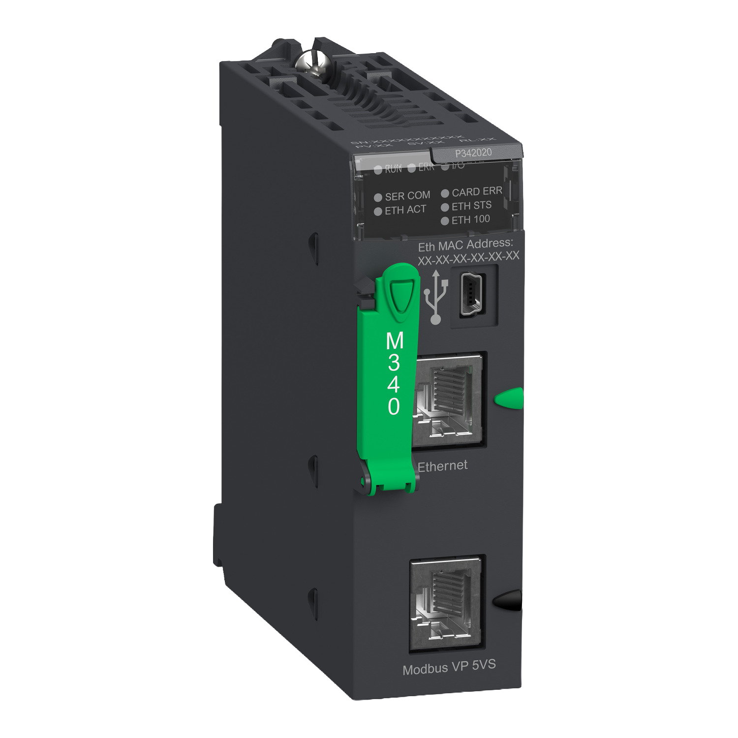 Schneider M340 Processor with Modbus port, Ethernet