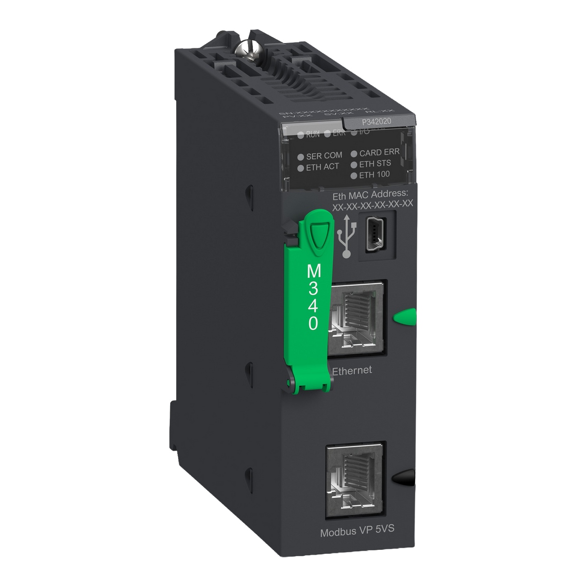 Schneider M340 Processor with Modbus port, Ethernet