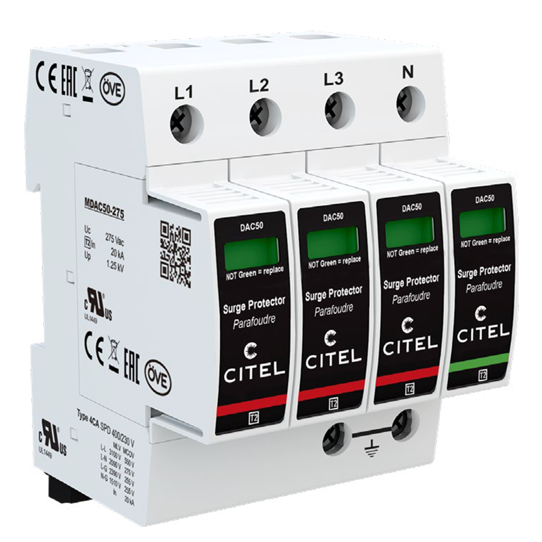Citel DAC50S-31-275 SPD, type 2, AC, 3P+N, 230/400V