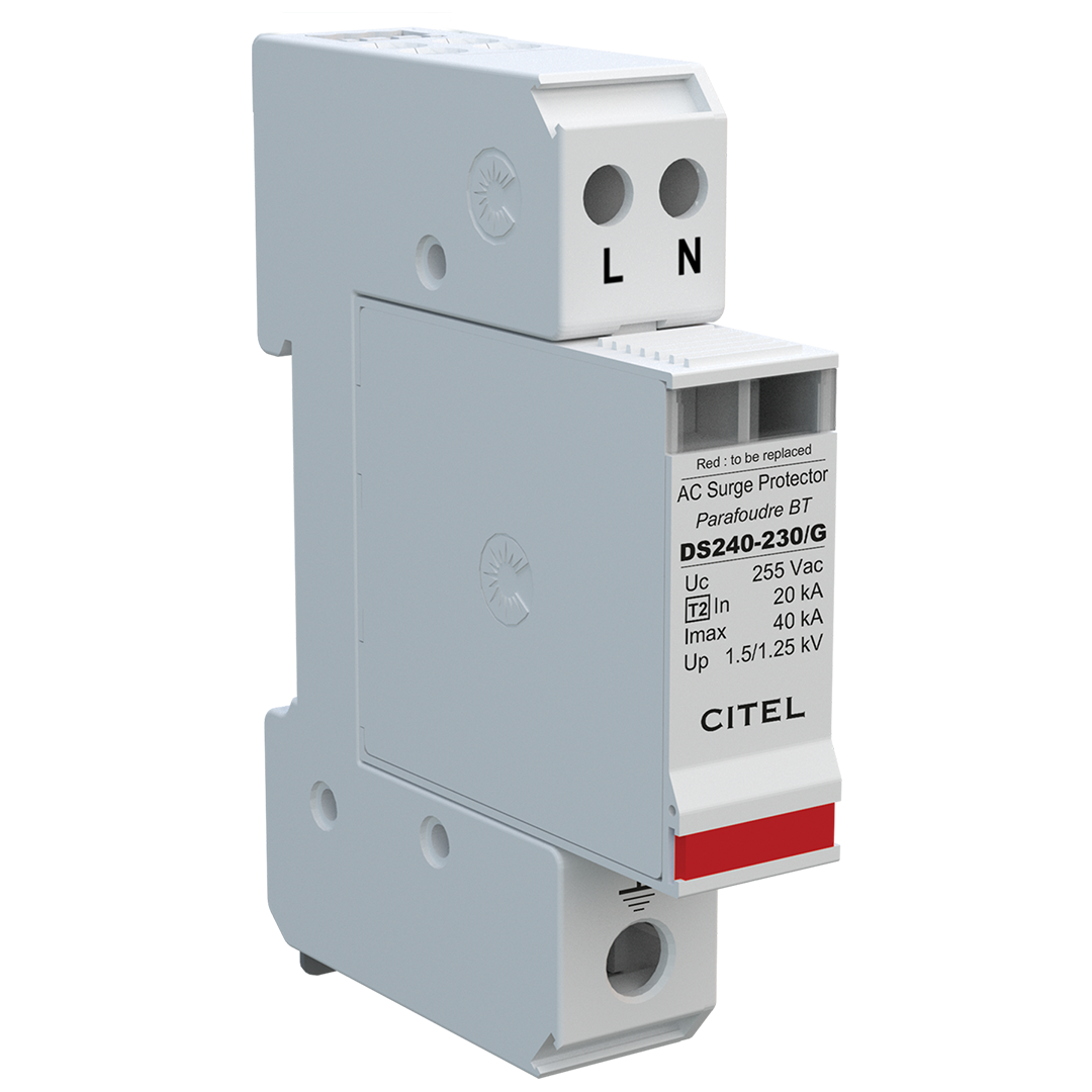 Citel DS240S-230/G SPD, compact, type 2, 1-phase, 20kA