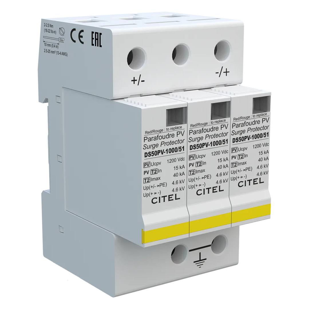 Citel DS50PV-1000/51 Type 2 SPD surge protection device for solar photovoltaic systems