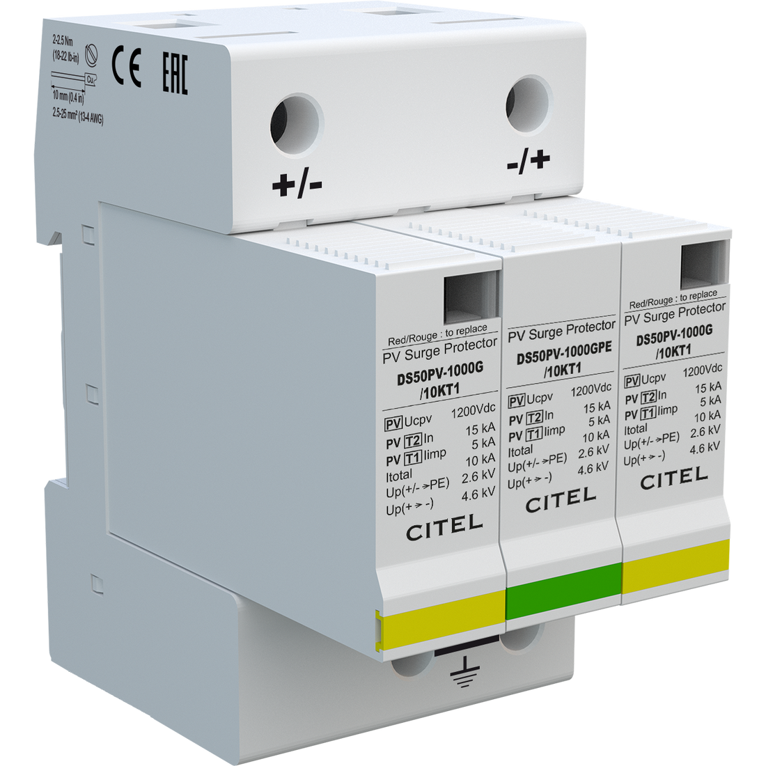 Citel DS50PV-1000G/10KT1 SPD, PV, 1000VDC, 15kA
