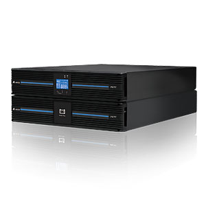 Delta Amplon RT Series black single-phase UPS unit with 6kVA/6kW power rating