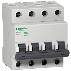 Schneider Miniature circuit breaker, C-curve, 4-pole, 16A