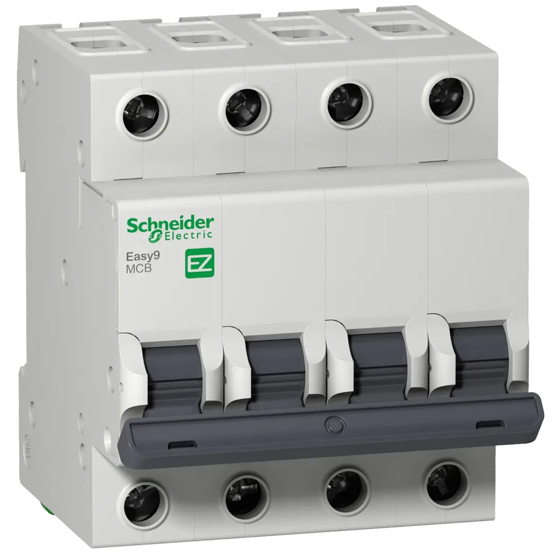 Schneider EZ9 Miniature Circuit Breaker 4P 63A C 3kA 400V - Rubicon Partner Portal