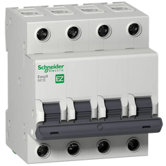 Schneider EZ9 Miniature Circuit Breaker 4P 63A C 3kA 400V - Rubicon Partner Portal