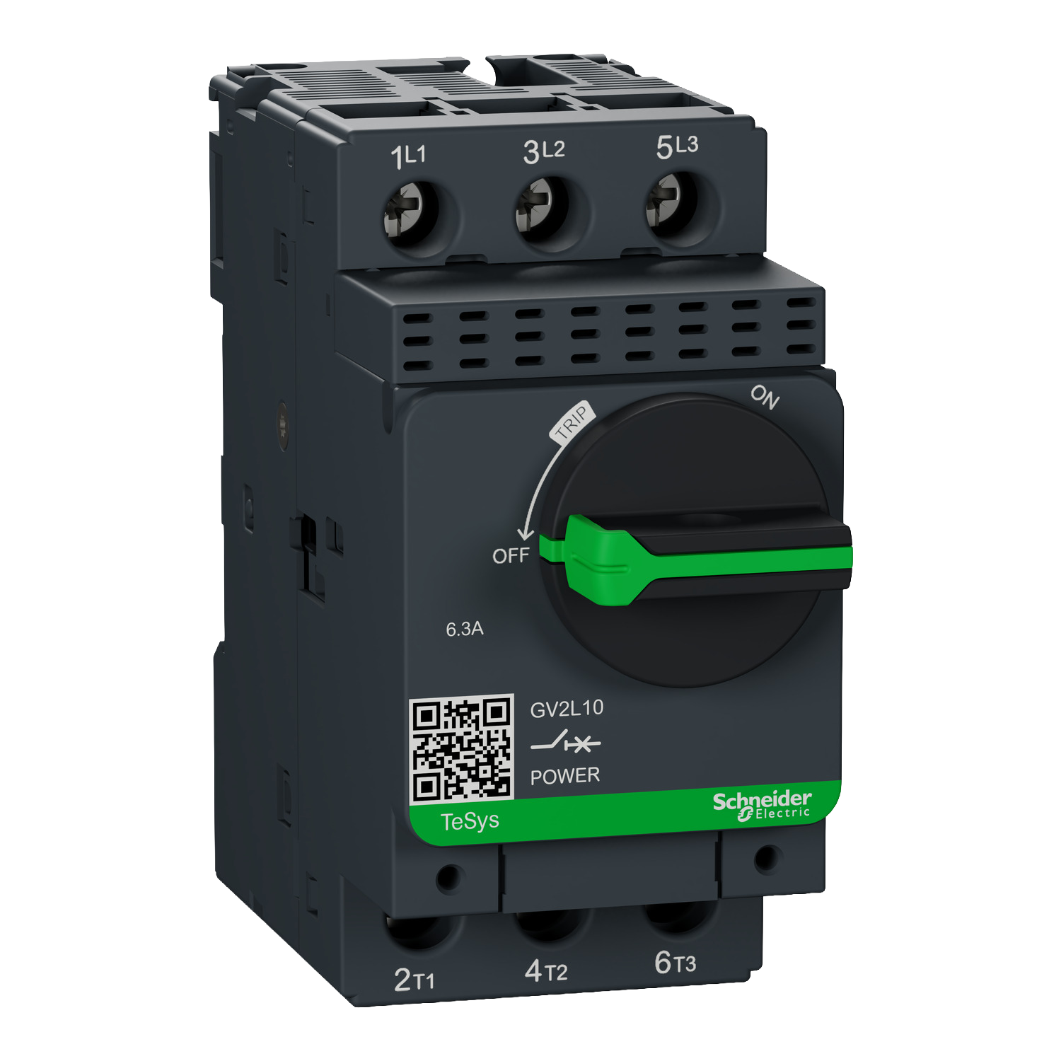 Schneider Motor circuit breaker, magnetic, 3-pole, 6.3A