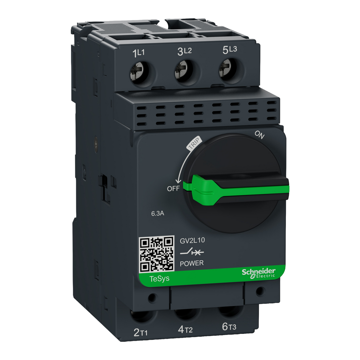 Schneider Motor circuit breaker, magnetic, 3-pole, 6.3A