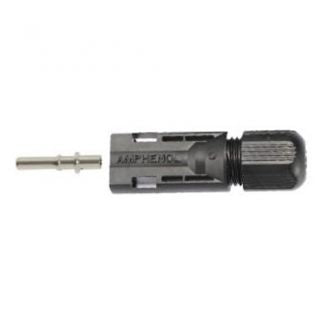 Amphenol H4 series male MC4-compatible solar connector with 1000V 42A rating and robust construction