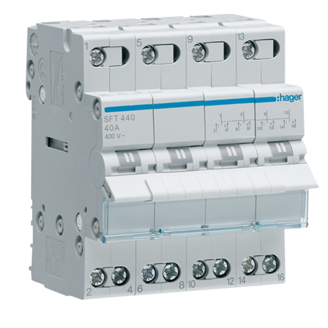 Hager Busbar for MCBs, insulated, 1-pole, 24way, 20mm², 100A