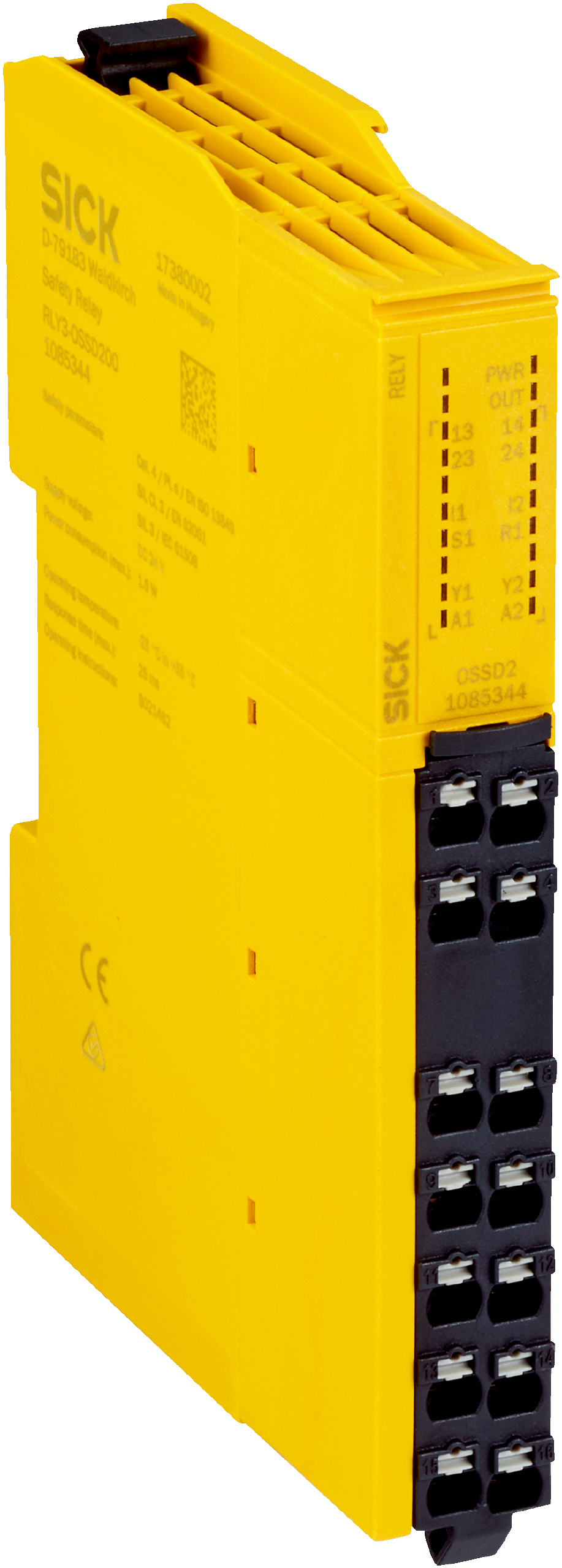 Sick RLY3-OSSD200 Evaluation unit, PNP, NO, 12A - Sick Automation